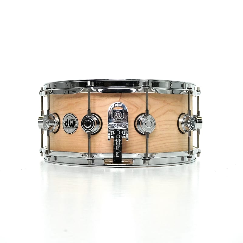 DW 14” X 6.5” Collectors Series Solid Maple Snare Drum in Natural 