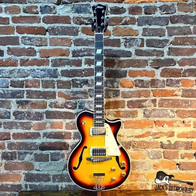 Johnson JH-100 Delta Rose Hollowbody Guitar (2023 - Sunburst) image 2