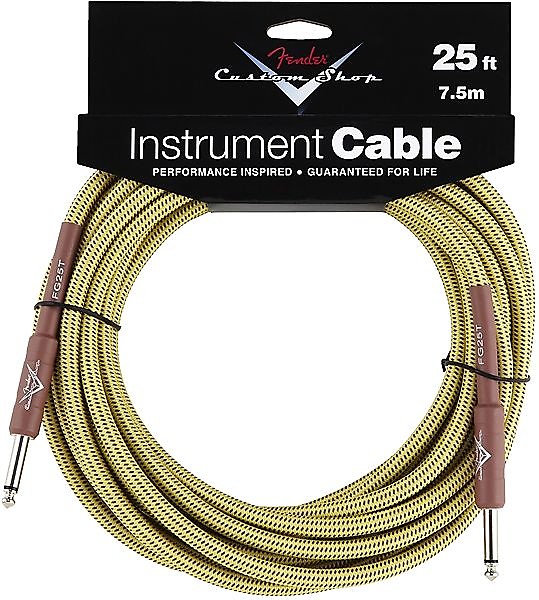 Fender Custom Shop Performance Series Cable, 25', Tweed 2016 image 1