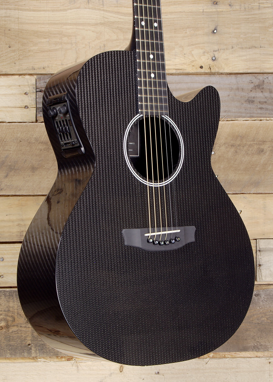 RainSong H WS1000 N2 Hybrid Series Deep Body Cutaway Black Reverb