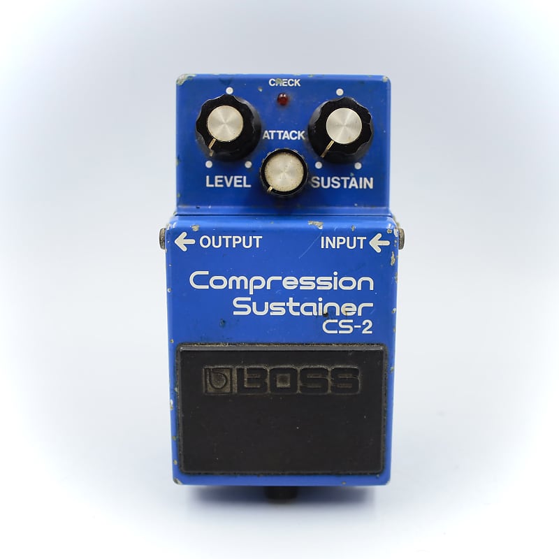 Boss CS-2 Compression Sustainer With Original Box 1983 Made in Japan  Compressor Effect Pedal 292200