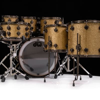 DW Collector's 7pc SSC Maple Kit - Gold Glass w/Black Nickel HW image 4