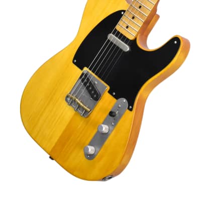 Used Glendale Retro Blackguard Electric Guitar in Natural image 5