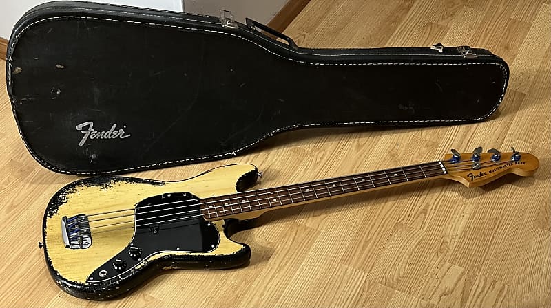 Fender Musicmaster Bass 1978 - Black | Reverb