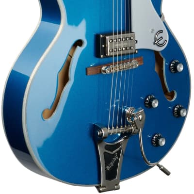Epiphone Emperor Swingster Electric Guitar, Delta Blue Metallic image 4