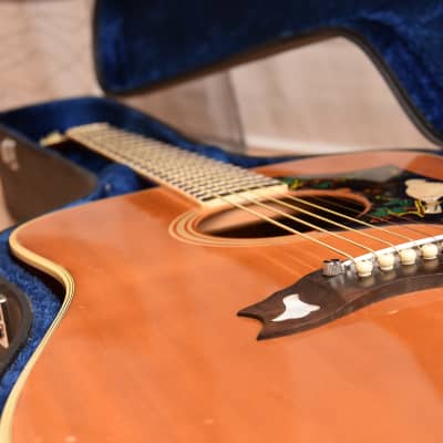Luxor Dove – 1970s Made in Japan Lawsuit Era Dreadnought Western Guitar in Gibson-Style + orig. Case image 14