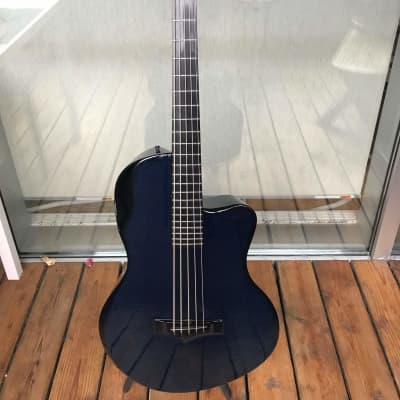 Emerald Balor 5-string acoustic bass guitar 2018 Transparent Blue for sale