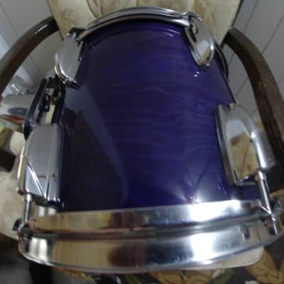 YAMAHA Beech Custom Yess - 10 x 9 - Vintage TOM DRUM purple/blue lacquer gloss image 5