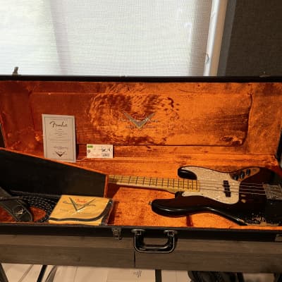 ONLY 50pcs Fender Geddy Lee signature 1972 relic Jazz Bass Custom Shop limited edition ONLY 50 pieces 2014 Black Rush image 8