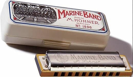 Hohner (Germany) MARINE BAND Harmonica - 10 Hole Single Row - Key of F image 1
