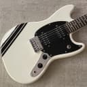 2020 Squier FSR Bullet Mustang HH Limited Edition Competition White w Black Racing Stripes Special Run