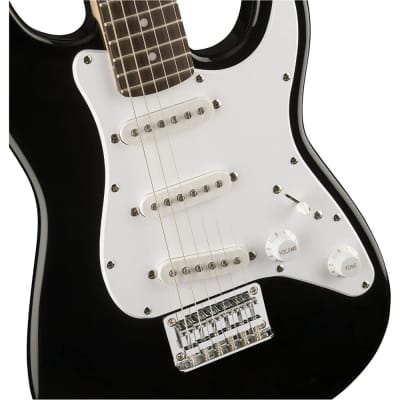 Squier by Fender Mini Stratocaster Beginner Electric Guitar - Indian Laurel Fingerboard - Black image 3