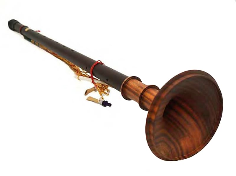 Pro-Grade Nadaswaram Nageshwaram South Indian Carnatic Oboe In Ebony & Rosewood w 3 sivalli reeds image 1