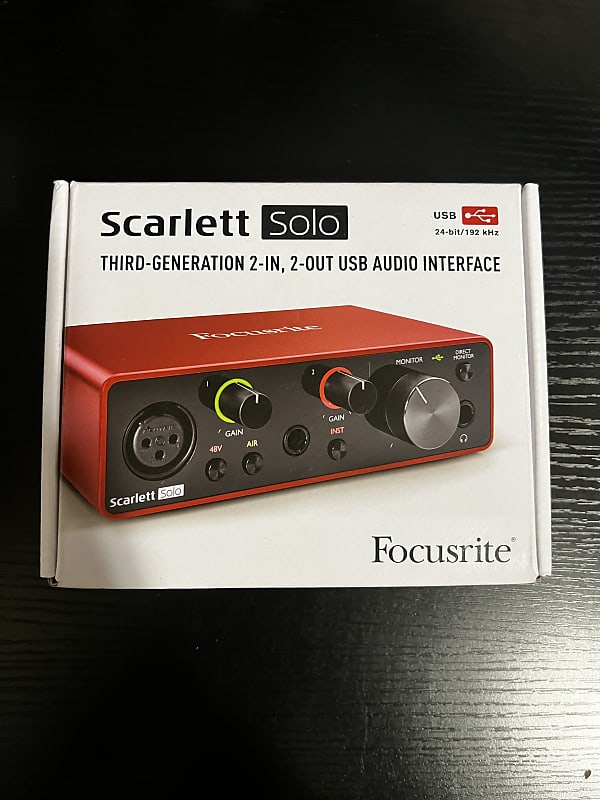Focusrite Scarlett Solo 3rd Gen USB 2x2 Digital Interface