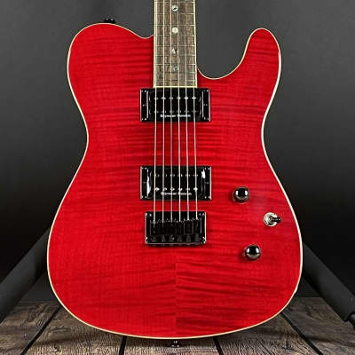 Fender Special Edition Custom Telecaster FMT HH, Laurel Fingerboard- Crimson Red Transparent image 1