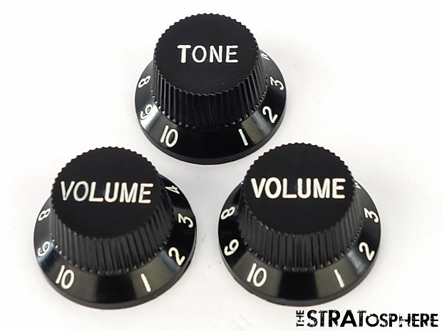 Fender Squier Vint Mod 77 Jazz Bass GUITAR KNOBS Volume Tone Chrome Guitar