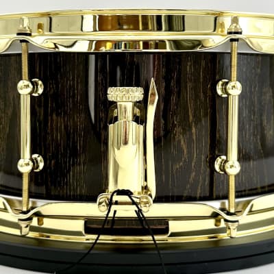 Kings Custom Drums Black & Gold Oak Stave Snare (5.75" x 14") 2024 - High Gloss Lacquer image 8