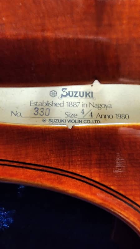 SUZUKI No.330 1/8 Anno 1980 スズキ ヴァイオリン 弦楽器 ジャンク
