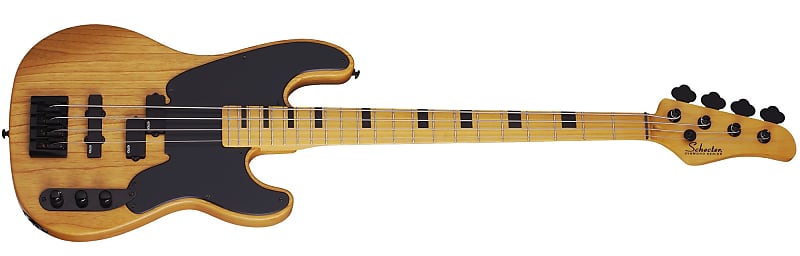 Schecter Model T Session Bass Guitar | Aged Natural Satin image 1