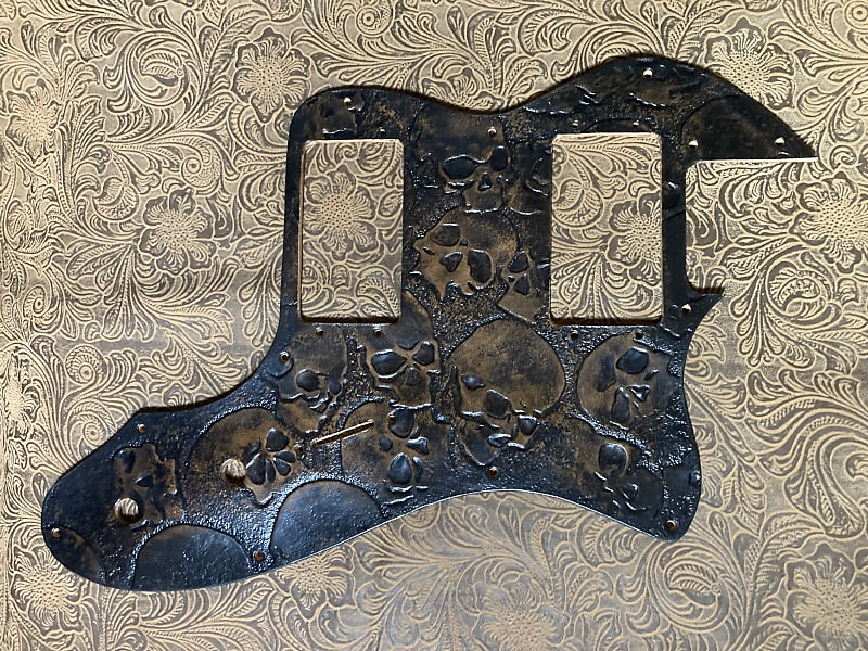 Custom Hand Tooled Leather Pickguard fts Fender Thinline | Reverb