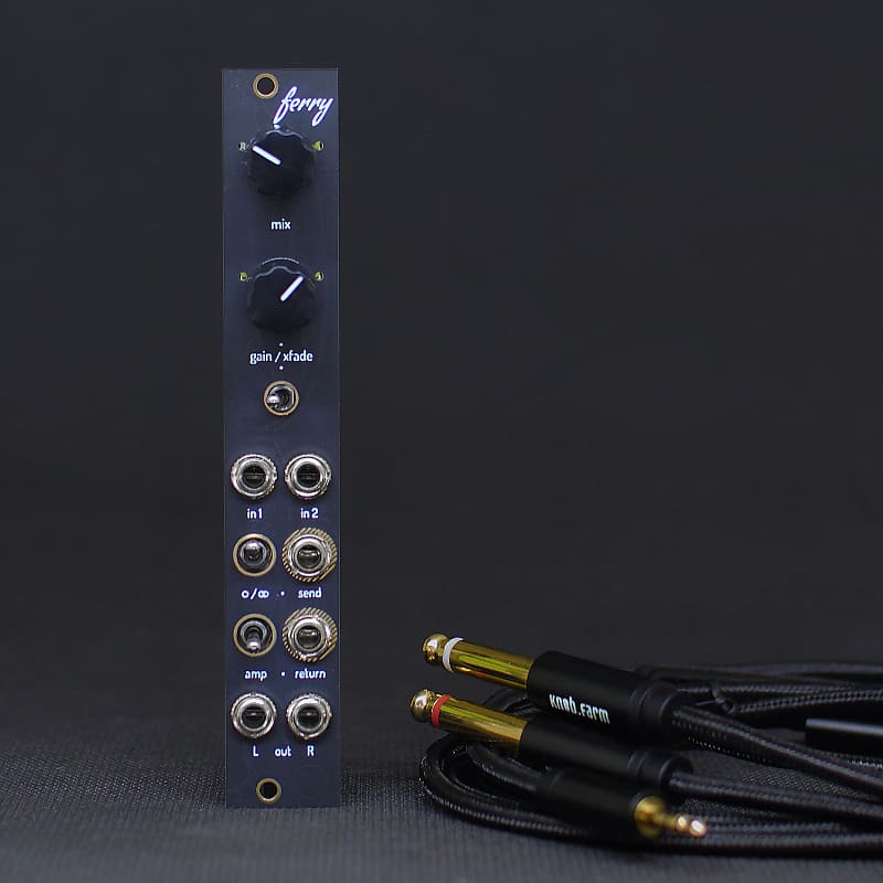 Ferry (Black faceplate)– quality 2 channels send/return module to outboard gear, line level preamp image 1