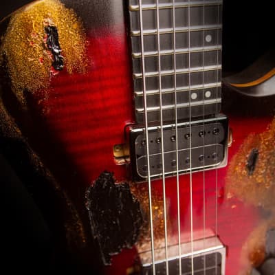 Third Eye Guitars 3YE - London's Burning™ MKII - Baritone - Pièce Unique #5 - "Red is Dead" image 4