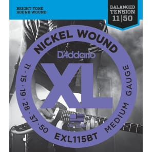 D'Addario EXL115BT Nickel Wound Electric Guitar Strings, Balanced Tension Medium Gauge