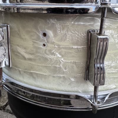 Ludwig WFL Buddy Rich Model Super Classic Snare Drum - White Marine Pearl Transition Badge Dec. 4 image 13
