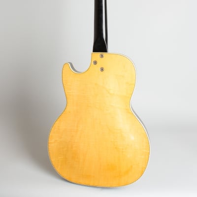 Silvertone Model 1445L Thinline Hollow Body Electric Guitar, made by Kay,  c. 1962, black hard shell case. image 2
