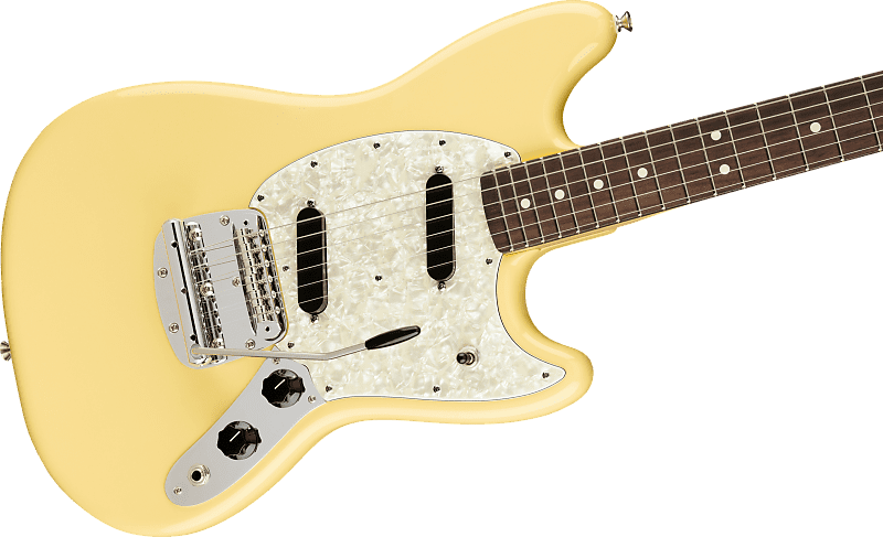 2022 Fender American Performer Mustang Rosewood Fingerboard Antique White image 1