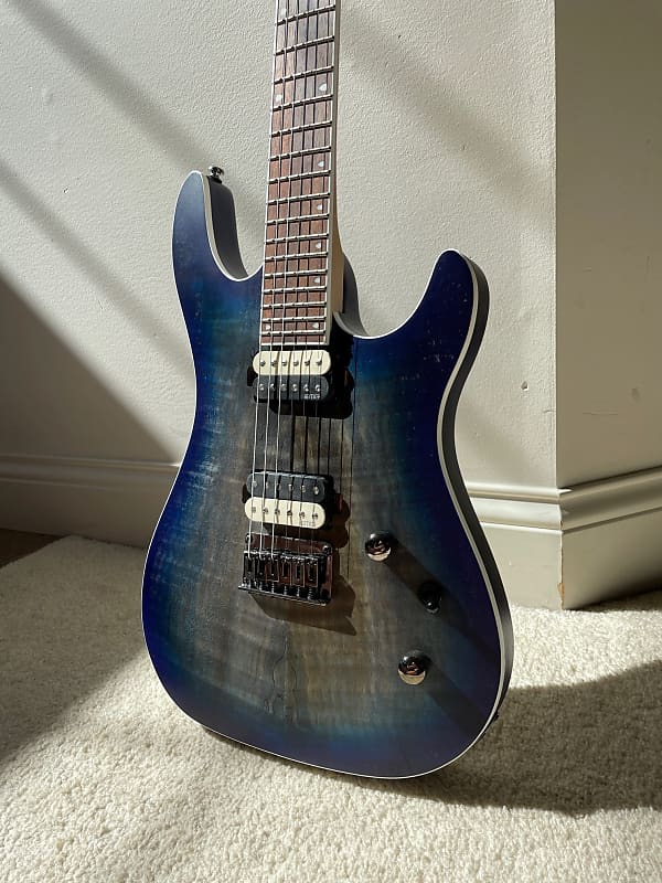 Cort KX300-OPCB Spalted Maple HH 2020 Open Pore Cobalt Burst | Reverb