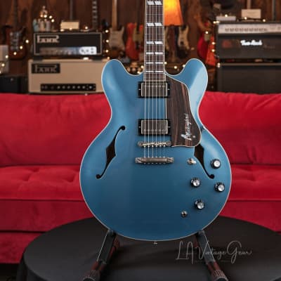 Josh Williams 'Mockingbird' JWG273 Semi-Hollowbody Electric Guitar-Pelham Blue Finish & Bloombucker Pickups! for sale