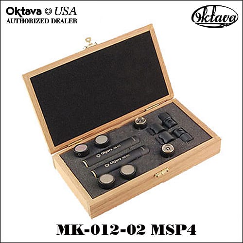 Oktava MK-012-02 MSP4 - Cardioid & Omni Matched Stereo Set - 2024 - Black - New - Wood Jewelers Box image 1