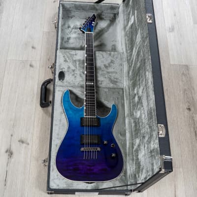 ESP E-II Horizon NT-II Guitar, Quilted Maple, EMG 57 / 66, Blue-Purple Gradation image 10