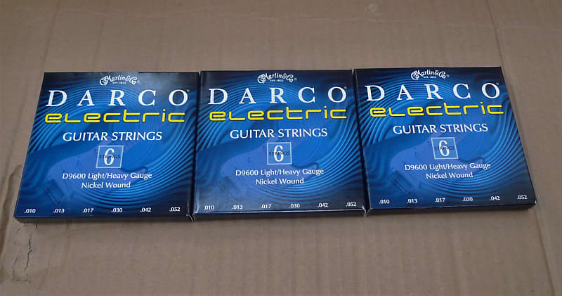 3-Pack Martin Darco D9600 Light/Heavy Gauge (  10-52 ) Electric Guitar Strings image 1