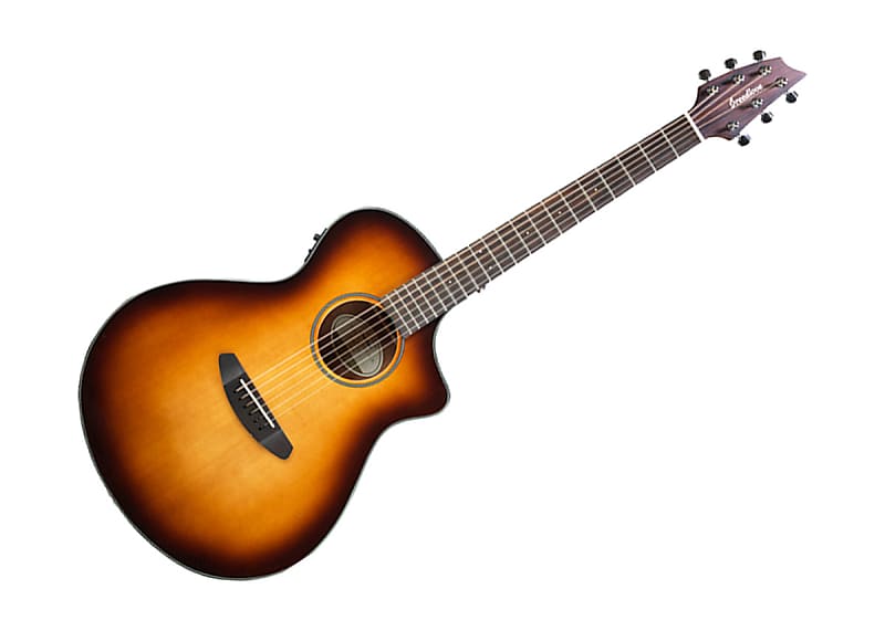 Breedlove Discovery Series Concert Sunburst CE Hollow Body Acoustic-Electric Guitar Ovangkol/Sitka Spruce - DSCN14CESSMA3 - Clearance image 1