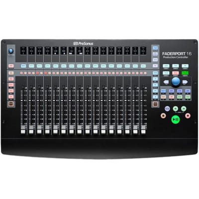 PreSonus Faderport 16 - Mix Production Controller with Audio-Technica ATH-M30x Professional Monitor Headphones + Universal Footswitch and USB Cable image 3