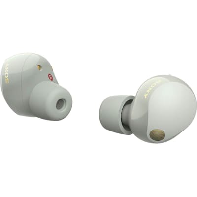 Sony Noise Canceling Truly Wireless Earbuds, Silver + Accessories + Warranty Bundle image 21