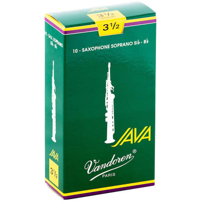 Vandoren JAVA Soprano Saxophone Reeds Strength 3.5, Box of 10 image 1