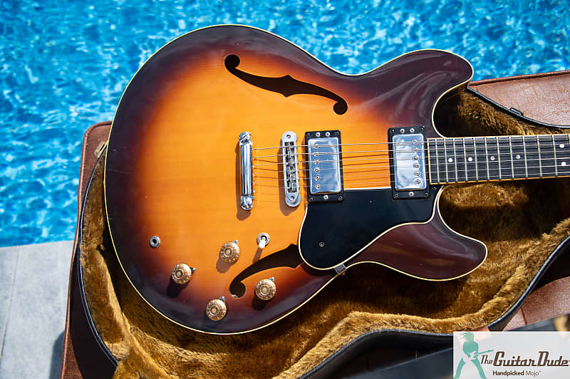 1977 Yamaha SA1200S (SA-1200 S) - Brown Sunburst - w OHSC - Made in Japan -  Premium ES-335 Style Semi-Hollow Body - Pro Set-Up!