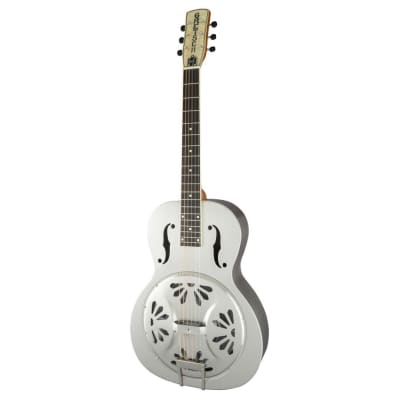 Gretsch G9221 Bobtail Steel Round-Neck and Body Resonator Guitar, Fishman Pickup (Weathered "Pump House Roof") image 4