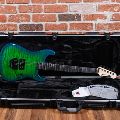 Charvel USA Custom Shop San Dimas Master Built by “Red” Dave Nichols for Namm #403 Quilted Maple Top Green Blue Burst 2024 w/OHSC image 2
