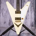 Used 2007 Gibson Limited Edition Reverse Flying V, Vintage White With Gold Hardware