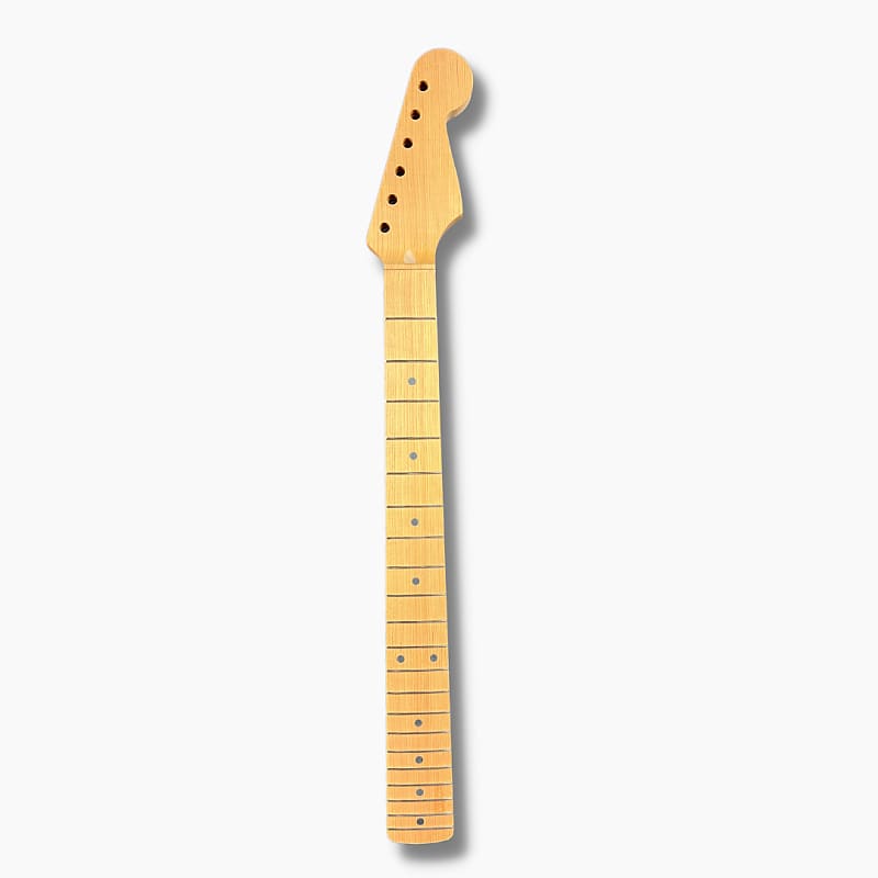 Allparts SMO-CRQ Quartersawn Roasted Tempered Neck for Strat - Roasted Maple - See description image 1
