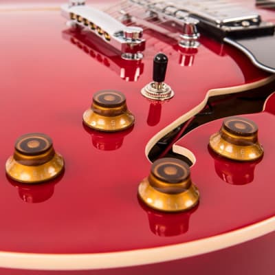Vintage Reissue Series, Semi Hollow VSA500CR-12 Set neck w/Offset heel, 12 String, Cherry Red image 6