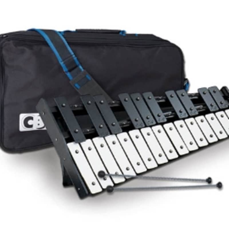 Gearlux 32-Note Glockenspiel Bell Kit with Adjustable Stand, Drum Practice  Pad, Carrying Bag