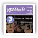 D'Addario Acoustic Guitar Strings Gauge 11-52 (3 Full Sets) EJ26-3D