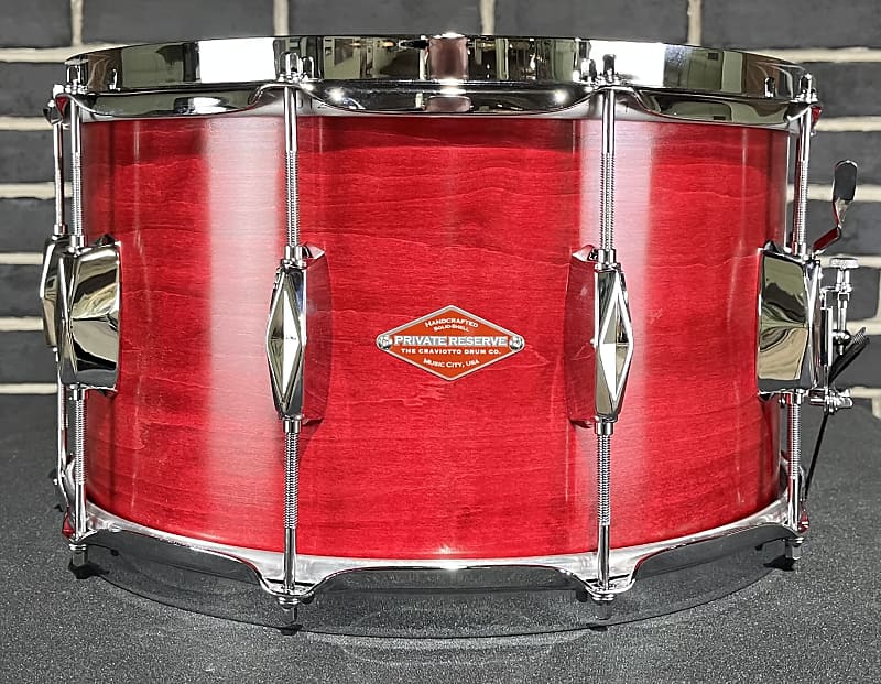 Red-　8x14　Drum　The　Psychedelic　Maple　Snare