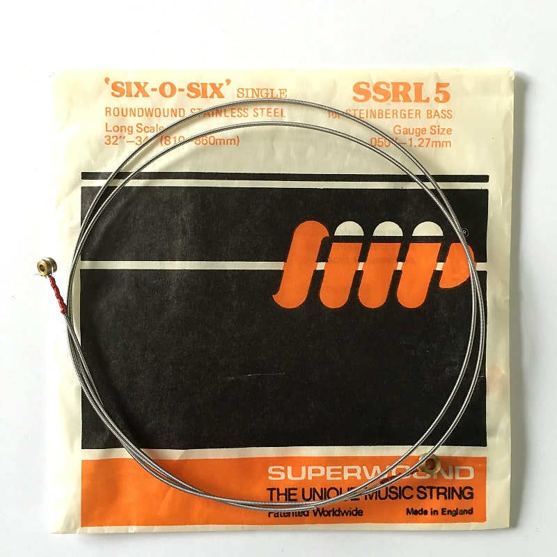 Superwound Vintage NOS six-o-six SSRL5 Bass String For Steinberger 0.050" 80's image 1