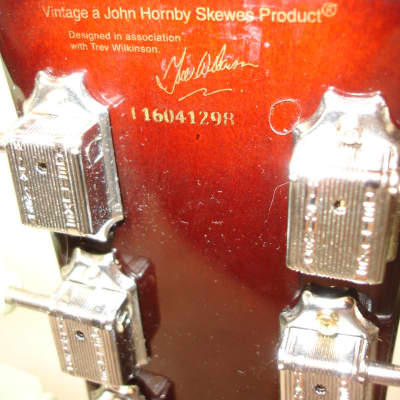 John Hornby Skewes & Co Vintage VMX Series V100 Reissued Electric Guitar, Tobacco Sunburst with Tremolo System image 11